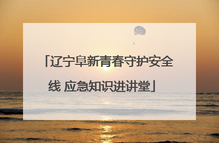 辽宁阜新青春守护安全线 应急知识进讲堂