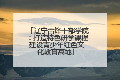 辽宁雷锋干部学院：打造特色研学课程 建设青少年红色文化教育高地