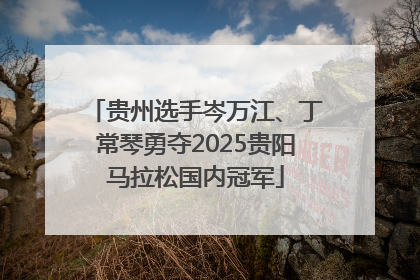 贵州选手岑万江、丁常琴勇夺2025贵阳马拉松国内冠军