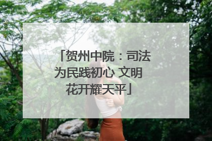 贺州中院：司法为民践初心 文明花开耀天平