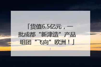 货值6.5亿元，一批成都“新津造”产品组团“飞向”欧洲！