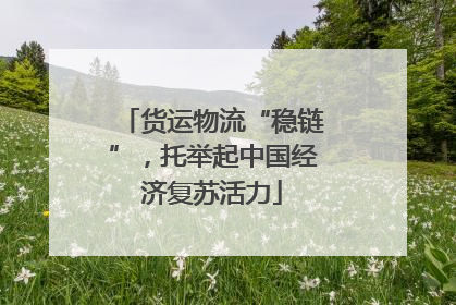 货运物流“稳链”，托举起中国经济复苏活力