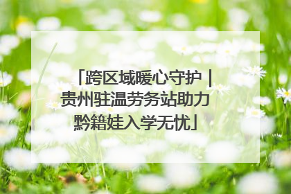 跨区域暖心守护｜贵州驻温劳务站助力黔籍娃入学无忧