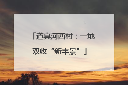 道真河西村：一地双收“新丰景”