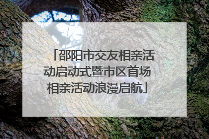 邵阳市交友相亲活动启动式暨市区首场相亲活动浪漫启航