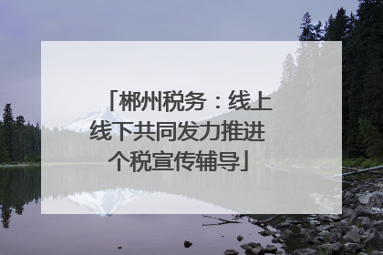 郴州税务：线上线下共同发力推进个税宣传辅导