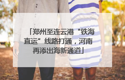 郑州至连云港“铁海直运”线路打通，河南再添出海新通道
