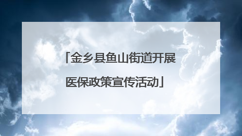 金乡县鱼山街道开展医保政策宣传活动