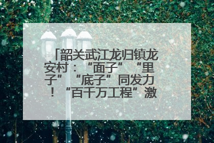 韶关武江龙归镇龙安村：“面子”“里子”“底子”同发力！“百千万工程”激活乡村新动能