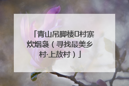 青山吊脚楼 村寨炊烟袅（寻找最美乡村·上敖村）