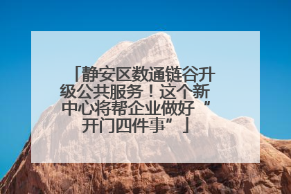 静安区数通链谷升级公共服务！这个新中心将帮企业做好“开门四件事”