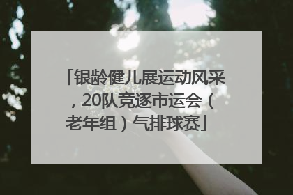 银龄健儿展运动风采，20队竞逐市运会（老年组）气排球赛