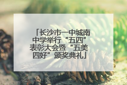 长沙市一中城南中学举行“五四”表彰大会暨“五美四好”颁奖典礼