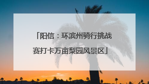 阳信：环滨州骑行挑战赛打卡万亩梨园风景区
