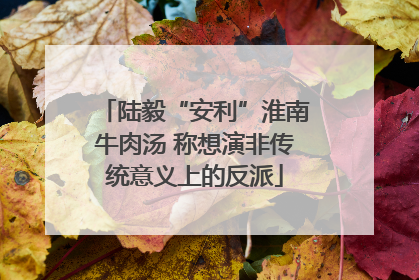陆毅“安利”淮南牛肉汤 称想演非传统意义上的反派