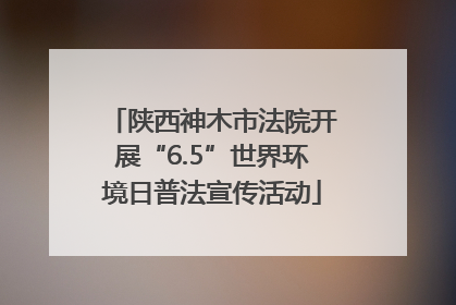 陕西神木市法院开展“6.5”世界环境日普法宣传活动