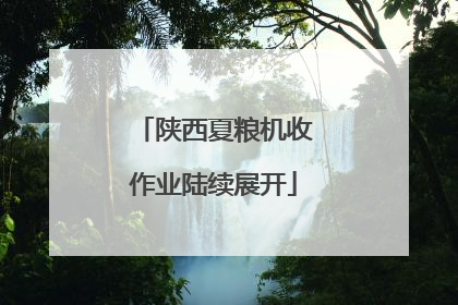 陕西夏粮机收作业陆续展开