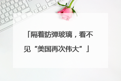 隔着防弹玻璃，看不见“美国再次伟大”