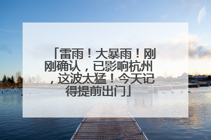 雷雨！大暴雨！刚刚确认，已影响杭州，这波太猛！今天记得提前出门