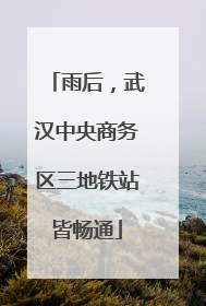 雨后，武汉中央商务区三地铁站皆畅通