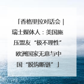 香格里拉对话会｜瑞士媒体人：美国施压盟友“极不理性” 欧洲国家无意与中国“脱钩断链”