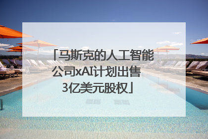 马斯克的人工智能公司xAI计划出售3亿美元股权