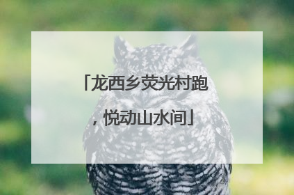 龙西乡荧光村跑，悦动山水间