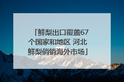 鲜梨出口覆盖67个国家和地区 河北鲜梨俏销海外市场