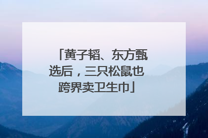 黄子韬、东方甄选后，三只松鼠也跨界卖卫生巾