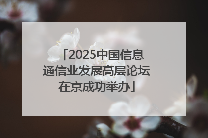 2025中国信息通信业发展高层论坛在京成功举办