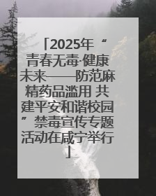 2025年“青春无毒·健康未来——防范麻精药品滥用 共建平安和谐校园”禁毒宣传专题活动在咸宁举行