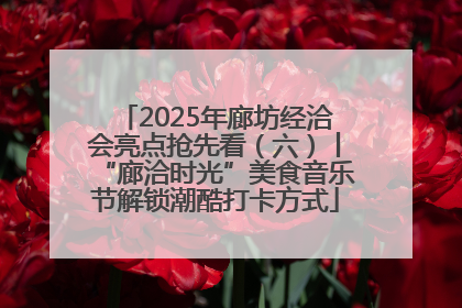 2025年廊坊经洽会亮点抢先看（六）丨“廊洽时光”美食音乐节解锁潮酷打卡方式