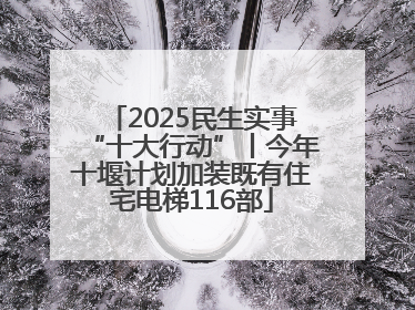 2025民生实事“十大行动”丨今年十堰计划加装既有住宅电梯116部