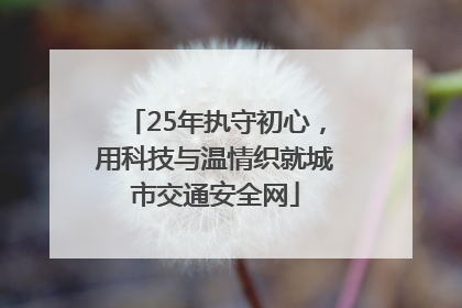 25年执守初心，用科技与温情织就城市交通安全网