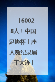 60028人！中国足协杯上座人数纪录属于大连