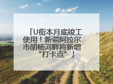 U街本月底竣工使用！新疆阿拉尔市胡杨河畔将新增“打卡点”